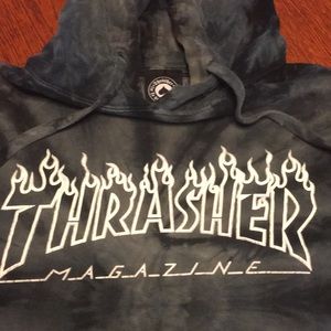 Thrasher men’s tie-dye pullover hoodie